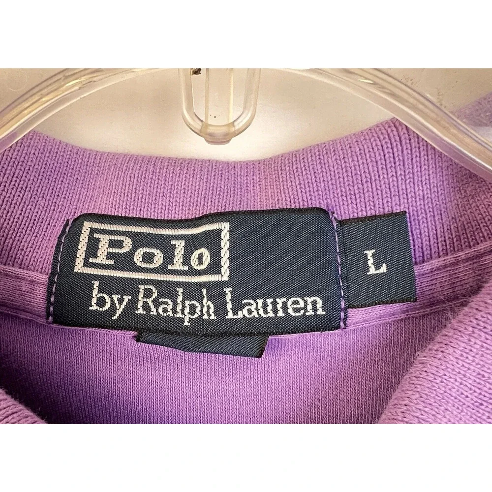 Polo By Ralph Lauren Polo Shirt Men' Large Purple Golf Preppy Knit Work Casual